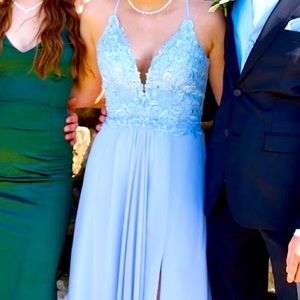 blue prom dress